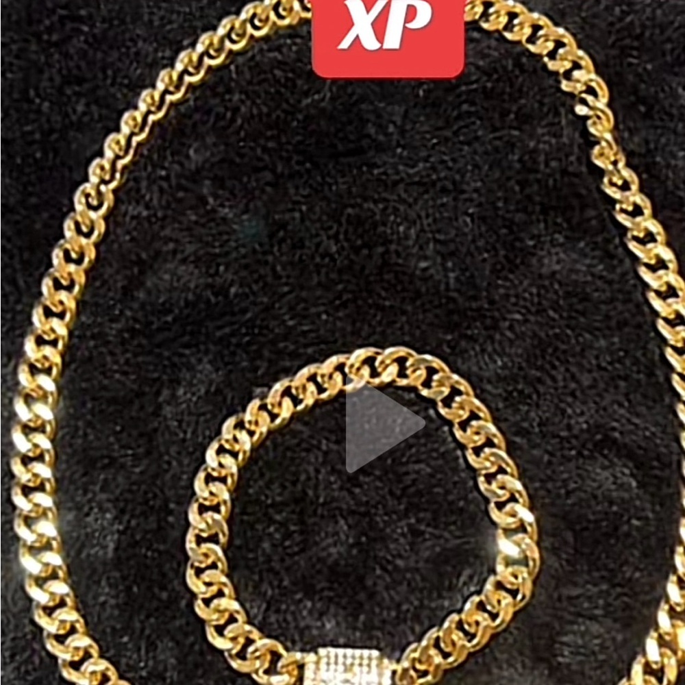 Gold-Tone Necklace and Bracelet Set